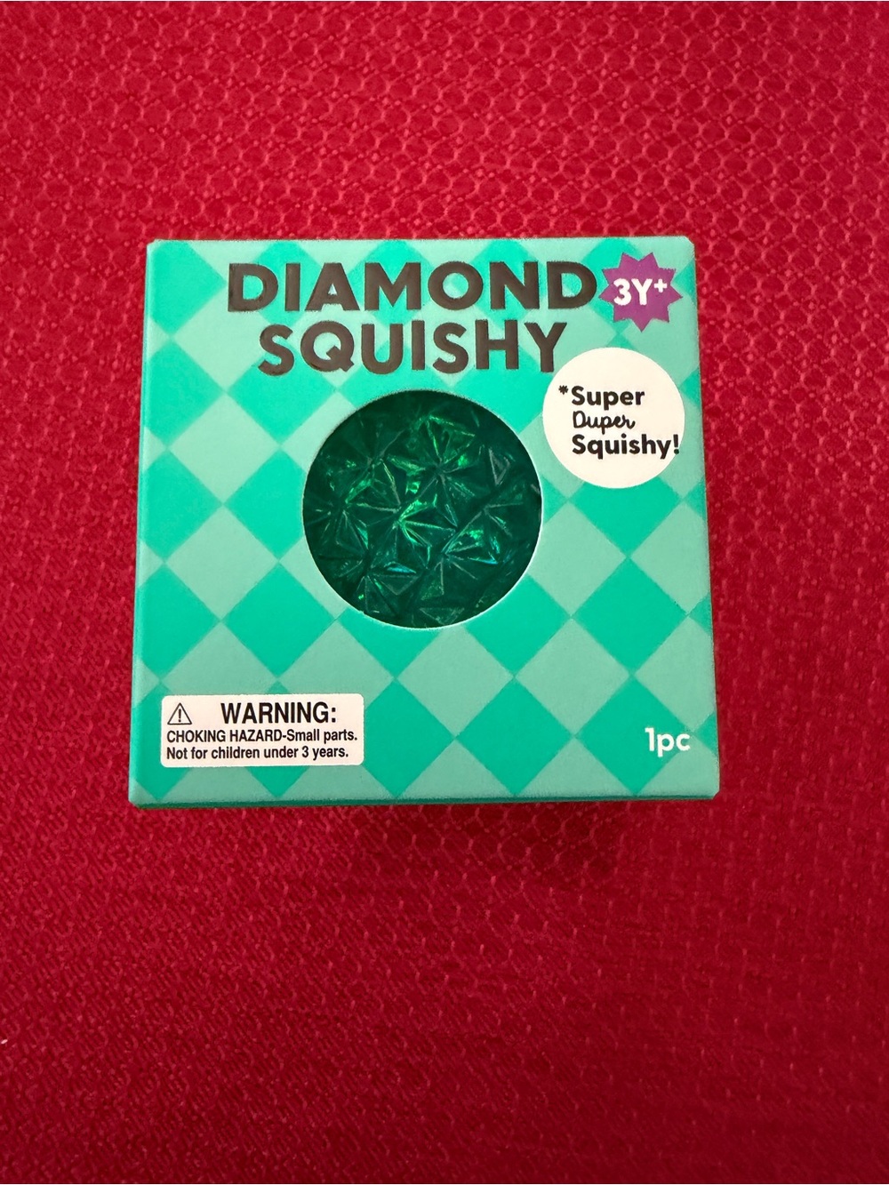 New J'adore Diamond Squishy Textured Sensory Squeeze Squish Toy Green Ball 3+